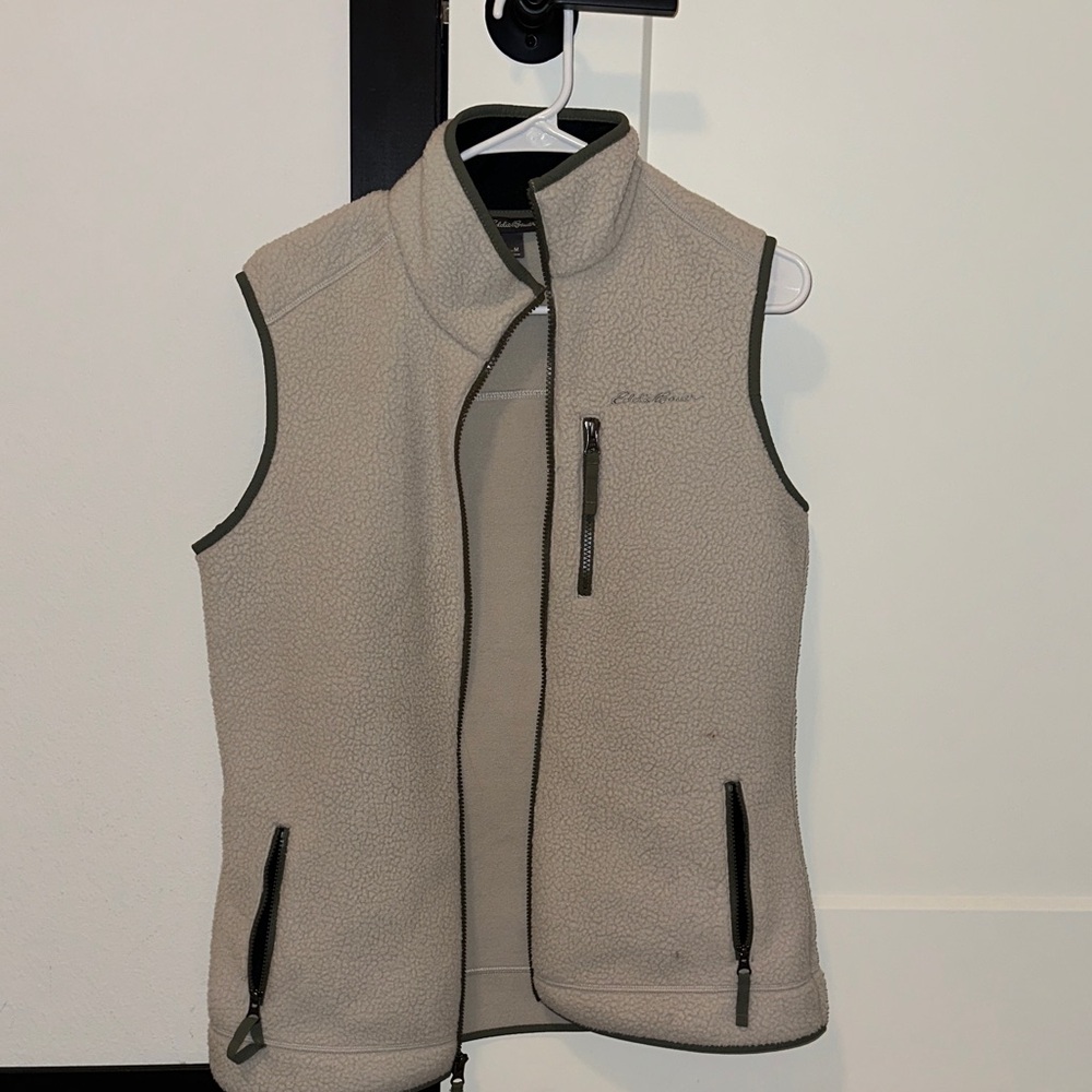Eddie Bauer Light Gray Fleece Vest
